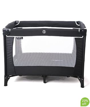 Red Kite Sleep Tight Travel Cot - Jet Black