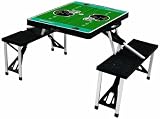 NFL Jacksonville Jaguars Football Field Design Portable Folding Table/Seats, Black