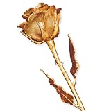 11 Inch Long Stem 24k Gold Dipped Rose In Gold Gift Box