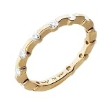 14K Rose Gold 12-Stone Stackable Moissanite Ring - 7