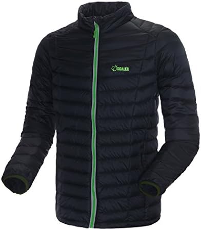 SCALER Men's Packable Lightweight Goose Down Jacket &amp; Winter Coats Black L