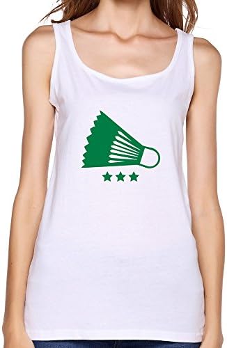 OXL Women's Badminton Cotton Tank Top Tee White L