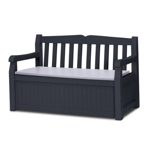 Keter - Banc de jardin + rangement 265 L Gris Anthracite