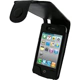 igadgitz Etui Pochette Case relevable en Cuir v�ritable, Housse de couleur Noir, pour Apple iPhone 4 & 4S 16/32/64GB + fixation ceinture amovible + protecteur d'�cranpar igadgitz