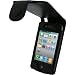 igadgitz Etui Pochette Case relevable en Cuir v&eacute;ritable, Housse de couleur Noir, pour Apple iPhone 4 HD 16 go gb & 32 go gb + fixation ceinture amovible + protecteur d'&eacute;cran
