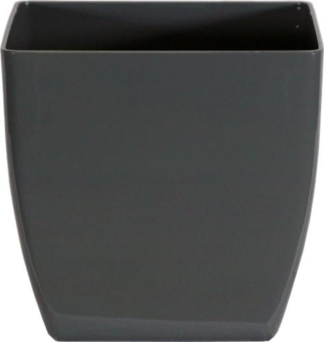 Borna European Square Planter - 10"x10"x9.5" - Matte Charcoal Finish