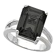 14K White Gold Onyx Ring