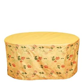 Design Expressions - 96-Inch Long Oval Rectangular Table Cover with 28-Inch Drop...