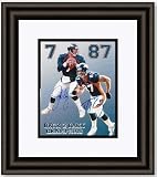 John Elway and Ed McCaffrey DUAL Autographed Denver Broncos 8x10 Photo - Custom Framed