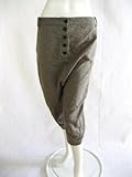 Masnada womens clay gray slouch button crop pants 44