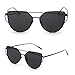 Anywa Fashion Twin-Beams Classic Women Metal Frame Mirror Sunglasses Cat Eye Glasses