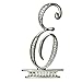 Ivy Lane Design Monogram Crystal Cake Top Letter E, Silver, 3-Inch