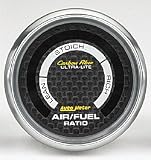 Auto Meter | 4775 2 1/16 Carbon Fiber Series - Air / Fuel Ratio Gauge - Electric - Full Sweep - Lean-Rich