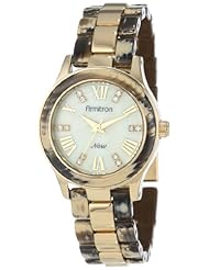 Armitron Womens 75/5092CMGPBN Brown Resin Gold-Tone Bracelet Watch
