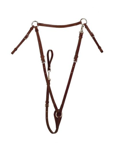 TORY LEATHER 5/8" Bridle Leather Flat Hunt Breastplate