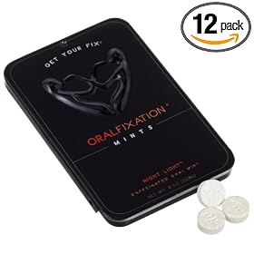 Oral Fixation Mints Night Light, Caffeinated Chai Mint, 0.8-Ounce Tins (Pack of 12)