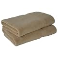 Calcot Growers Collection 100-Percent Supima Zero-Twist Cotton 2-Piece Oversized Bath Sheet/Towel Set, Sand