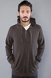 RVCA The Decon Hooded Sweater in Dark Charcoal,Sweaters for Men
