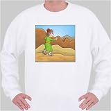 Sweatshirt with Africa, lost, sandals XXX-Large White