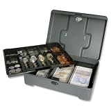 Helix Cash Manager Security Box 8 Compartments and Coin Counter Tray Mercury Ref CM6020