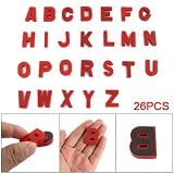 Best Price Fridge Washing Machine Red Plastic Magnetic Sticker Decor 26 Pcs