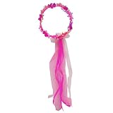 Ribbon Flower Fairy Halo Select Color: fuchsia