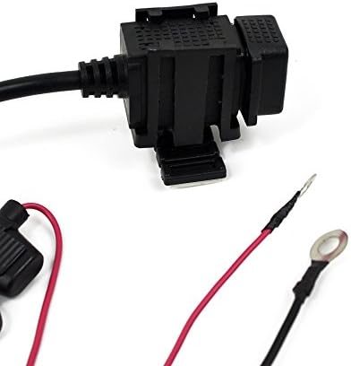 Mgotu 12V 2.1A USB Power Port Supply Power Socket Charger For Motorcycle Motorbike (Dual Port)