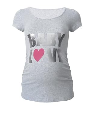 Short Sleeve Grey 'Baby Love' Slogan T-Shirt