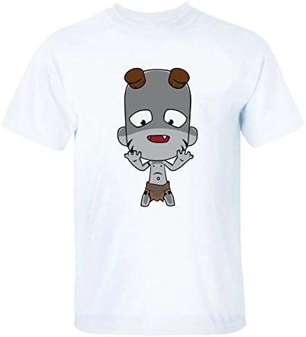 Nanmen Men's Lovely Cartoon Animals Cartoon T-shirt white S