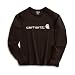 Carhartt Women's Long-Sleeve Signature Logo T-Shirt (Dark Brown) - S - Regular - Regular