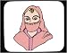 Decorated Mouse Pad with head, Israel, robes, veil, dress, woman, Palistine, 