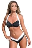 Ujena Black and White Shaper Bikini Swimsuit