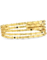 Satya Jewelry Gold Onyx Eye Ajna Cuff Bracelet