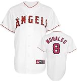 Kendry Morales Jersey : Los Angeles Angels #8 Authentic White Jersey (XXL/54)
