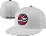 Winnipeg Jets White Mitchell & Ness Vintage Basic Logo Fitted Hat