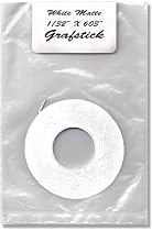 Chart tape, Single, Matte, White, 1/32" x 603"