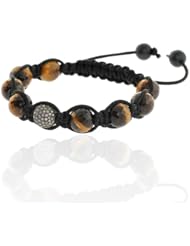 Sterling Silver Genuine Gemstone Beaded Macrame Bracelet Handmade Jewelry