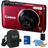 Canon PowerShot A2200 14MP Blue Digital Camera, 4x Optical Zoom Lens 28-112 ....