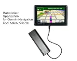 Batteriefach für Garmin Nüvi GPS Navigation. Externes Batterieladegerät für Garmin der Serien Nuvi 200, 300, 500, 600, 700, 800, 1200, 1300 und 1400 - siehe Beschreibung. Notlader für Garmin mit 90° Spezialstecker