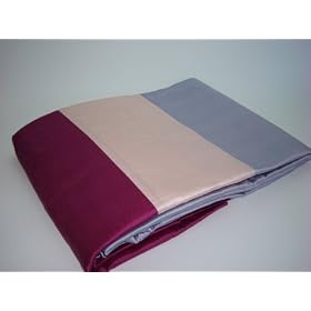 Dupioni Silk Drapery Panel Grey Pink Fuchsia 84 inch