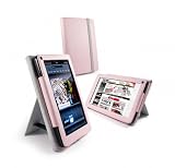 Tuff-Luv Bi-Stander Faux Leather Case Cover with Stand for Kindle Fire - Pink