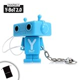 ENHANCE Y-BoT 2.0 - the Fun Audio Headphone Splitter for Samsung Galaxy Player 4.2 , 3.6 , 5.0 , 4.0 / Apple iPod Touch , Nano , Shuffle / Coby / SanDisk Sansa / Sony Walkman & more MP3 players!