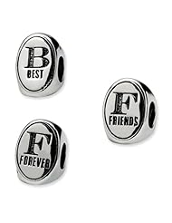 Best Friends Forever, Charm in Silver for 3mm Charm Bracelets