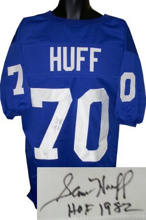 Sam Huff Signed New York Giants Jersey - HOF 1982