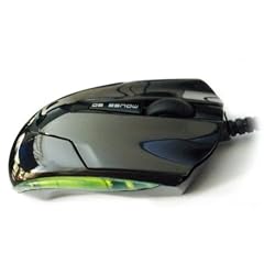 Cobalt� Laser Pro-Gaming Mouse "Knife Round", 5 Tasten, 1.6 Meter Kabel, USB schwarz, leicht (Rechtsh�nder Computermaus)