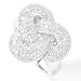 14K White Gold 1.00ct Love Knot Diamond Ring