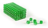 16mm Clear Green Gaming Dice with Rounded Corners - Set of 200