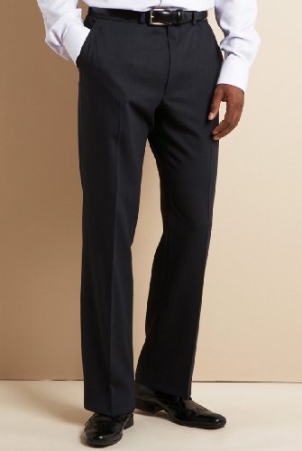 Big And Tall Flat Front Wool Blend Trousers