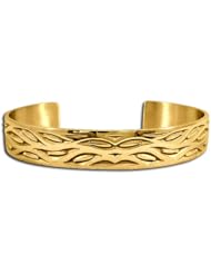 14K Yellow Gold Western Range Fish Run Bracelet. Made in USA.