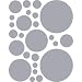 Instant Murals 25 Polka Dot Wall Transfer Stickers - Gray